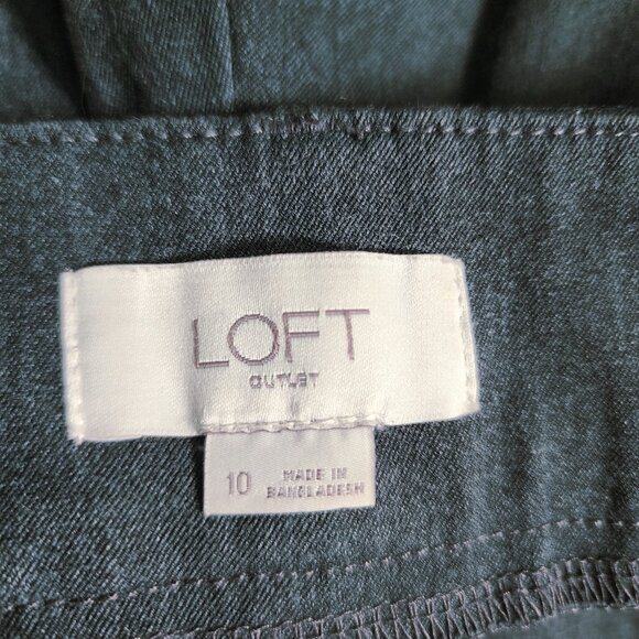 Ann Taylor Loft Pants Womens Size 10 Solid Grey Gray Curvy Skinny Ankle Pockets - Picture 3 of 6